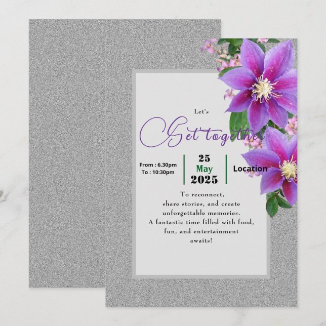 Happy friendship invitation (Front/Back)