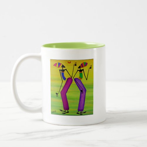 Happy friendship Two_Tone coffee mug