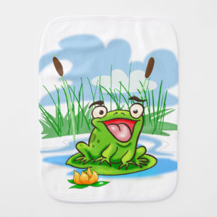 Happy Frog Baby Burp Cloth