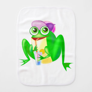 Happy Frog Baby Burp Cloth