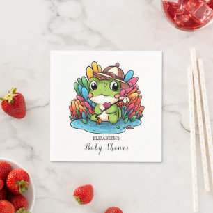Happy Frog Baby Shower Napkins