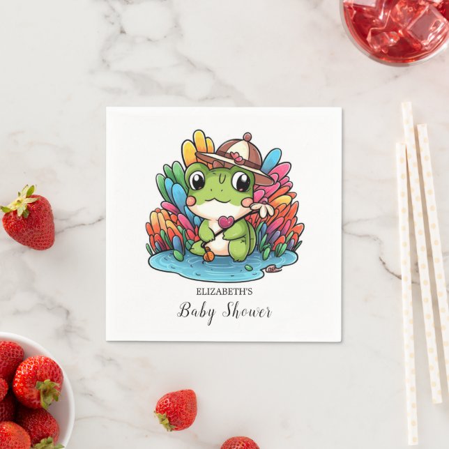 Happy Frog Baby Shower Napkins (Insitu)