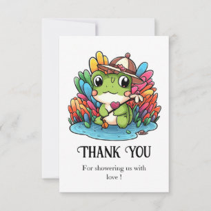 Happy Frog Baby Shower Thank You Card