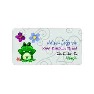 Happy Frog In Spring ADDRESS Label