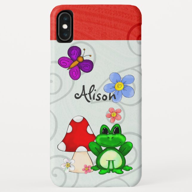 Happy Frog In Spring NAMED Case-Mate iPhone Case (Back)