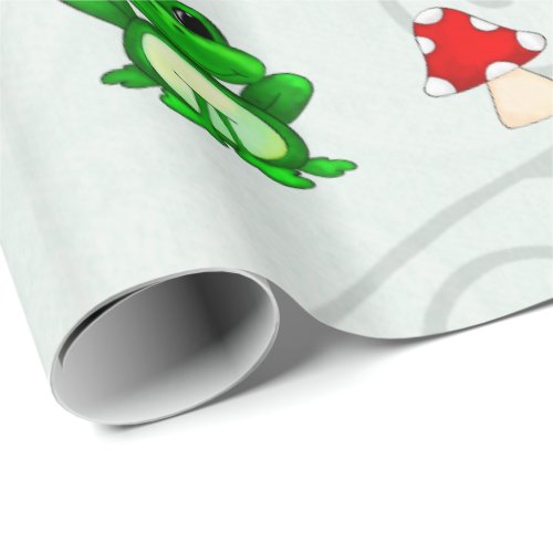 Happy Frog In Spring PATTERN Wrapping Paper