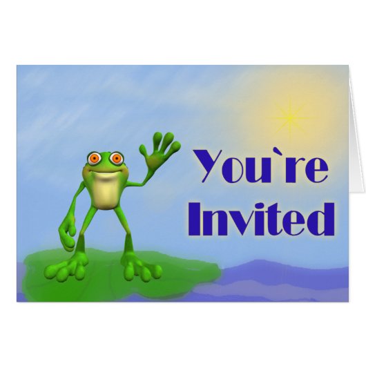 Happy Frog-Invite (Front Horizontal)