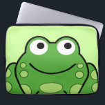 Happy Frog Laptop Sleeve<br><div class="desc">Cute little froggy sleeve for your gear</div>