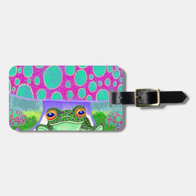 Happy Frog Luggage Tag (Front Horizontal)