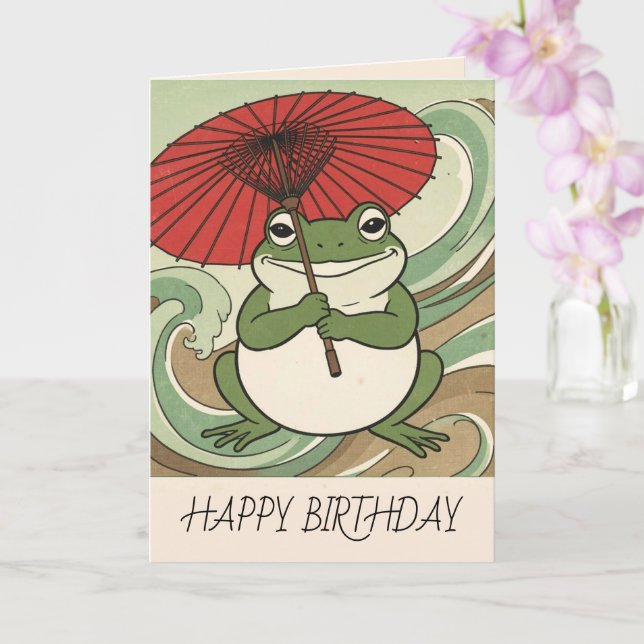Happy Frog Matsumoto Hoji Style  Card (Orchid)