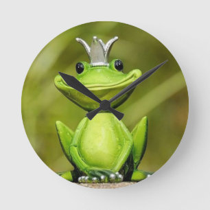Happy frog round clock