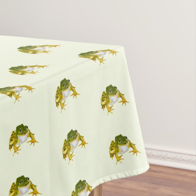 Happy Frog Tablecloth Choose Color (In Situ)