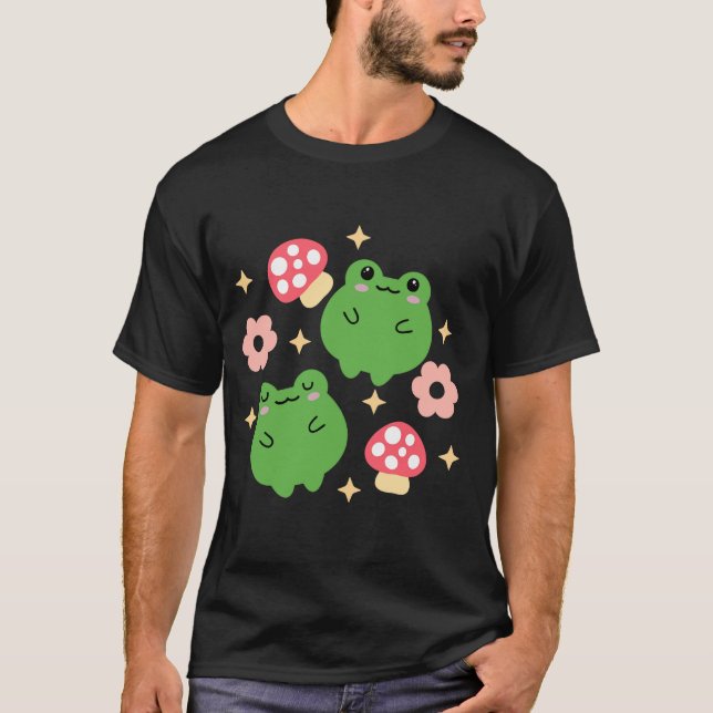 Happy frogs and hearts T-Shirt (Front)