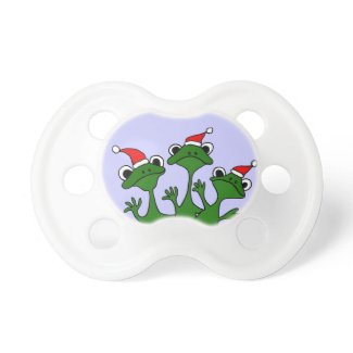 Happy Frogs Christmas Cartoon Baby Pacifiers