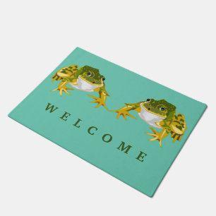 Happy Frogs Doormat Welcome - Your Color or Text