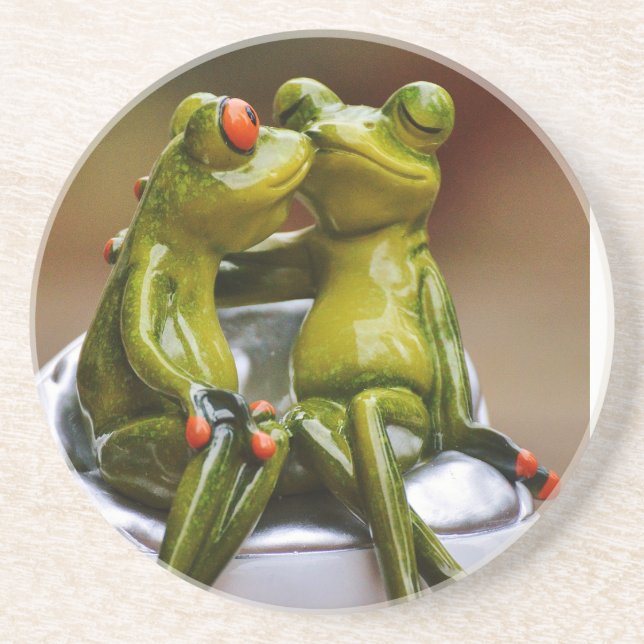 Happy Frogs Drink Coaster (Front)