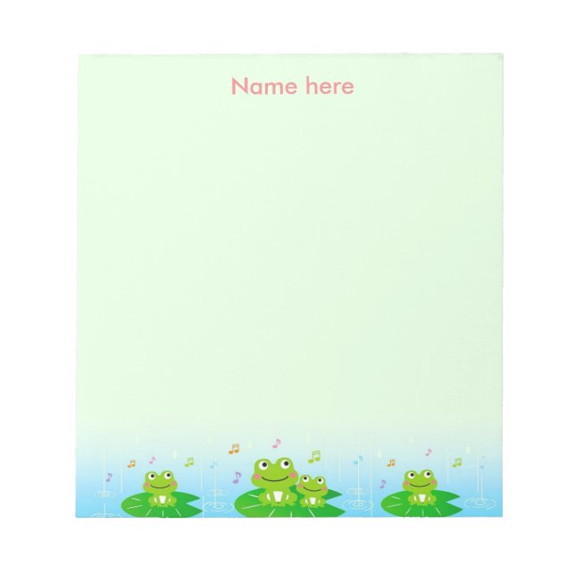 Happy Frogs Simple Notepad (Front)