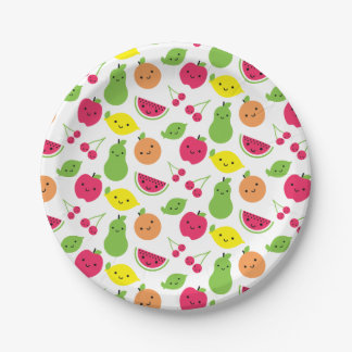 Happy Fruit Paper Plates