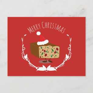 Happy Fruitcake Merry Christmas Postcard