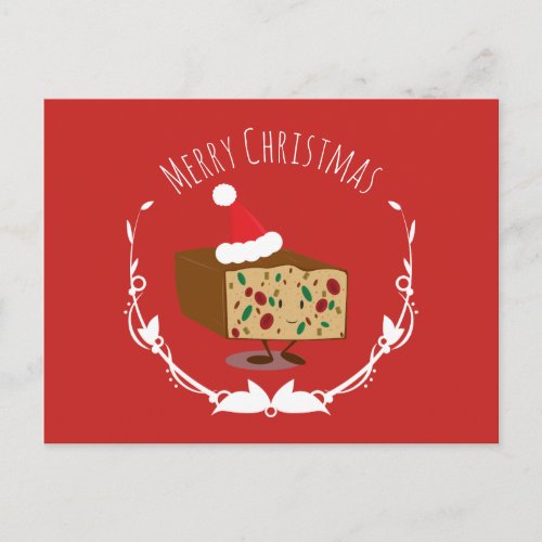 Happy Fruitcake Merry Christmas  Postcard