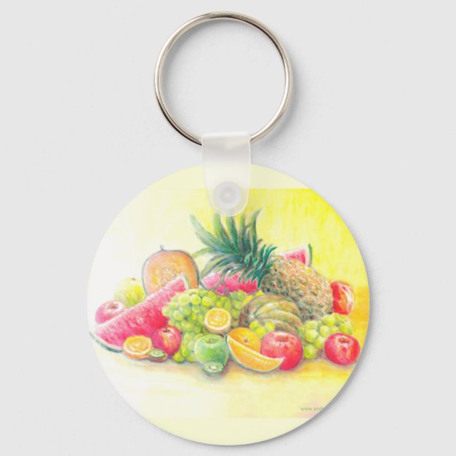 Happy fruits   keychain (Front)