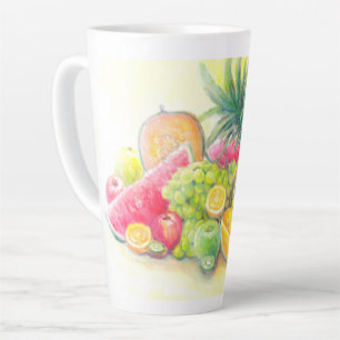 Happy fruits   latte mug