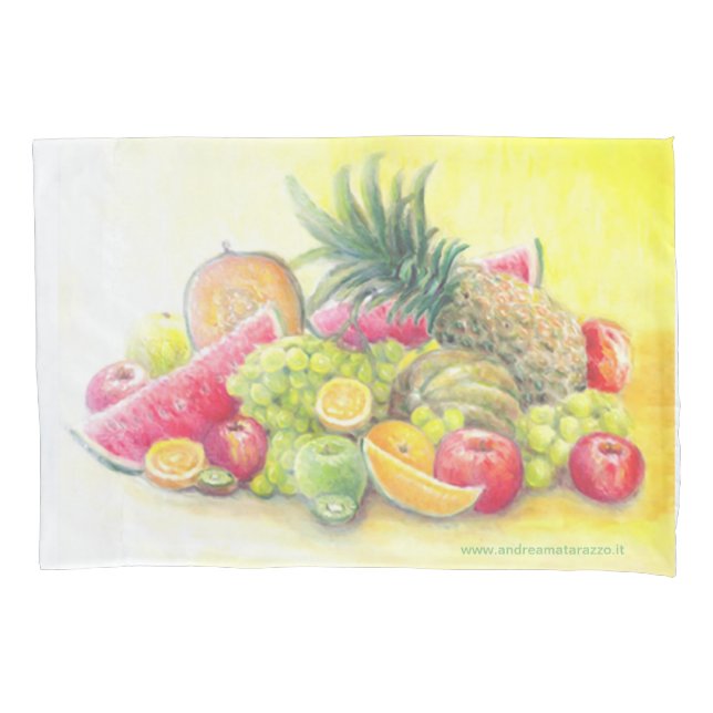 Happy fruits   pillow case (Front)
