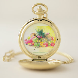 Happy fruits   pocket watch