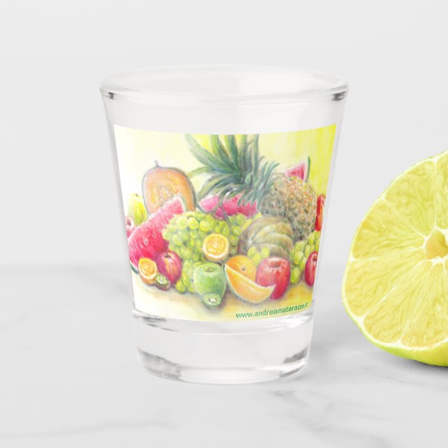 Happy fruits   shot glass (Front)