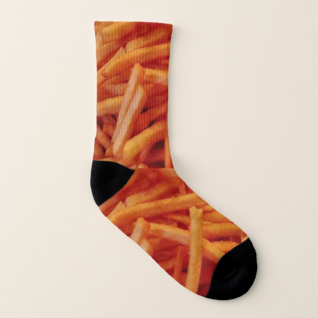 Happy Fry Day French Fries Socks (Left Inside)