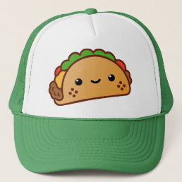 Happy Fun Cartoon Taco Trucker Hat