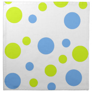 Happy Funky Yellow Blue Bubbles Napkin