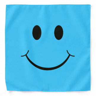 Happy Funny Face | Blue Bandana