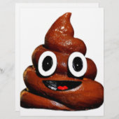 happy funny poop emoji (Front/Back)