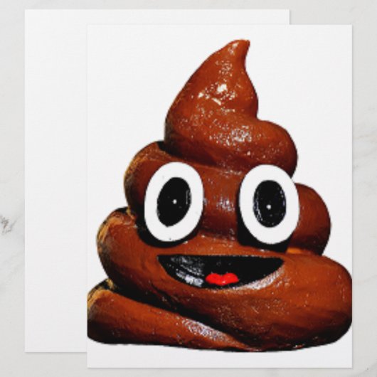happy funny poop emoji (Front/Back)