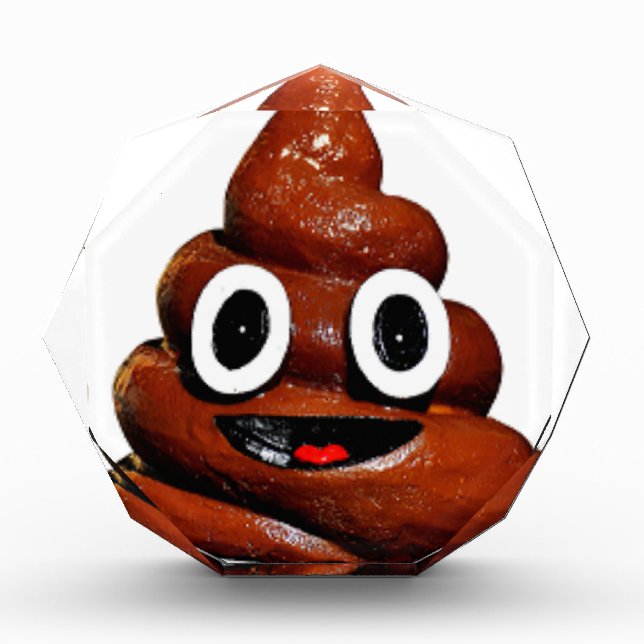 happy funny poop emoji award (Front)