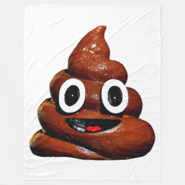 happy funny poop emoji blanket Zazzle