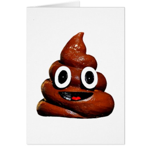 happy funny poop emoji cards (Front)