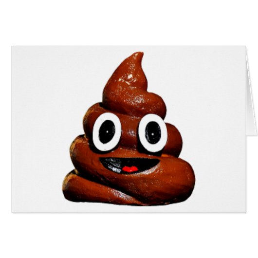 happy funny poop emoji cards (Front Horizontal)