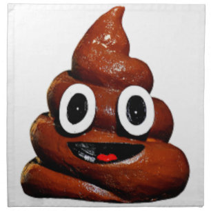 happy funny poop emoji cloth napkin