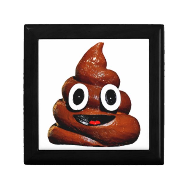 happy funny poop emoji gift box (Front)