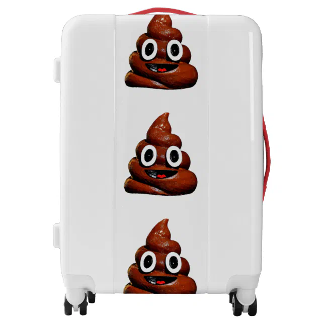 happy funny poop emoji luggage Zazzle