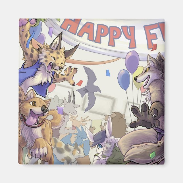 Happy furry con Magnet (Front)