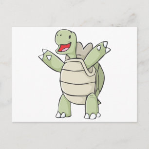 Happy Galapagos Tortoise Cartoon Postcard