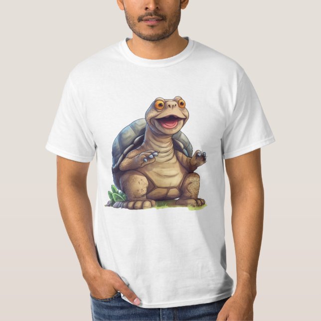 Happy Galapagos Tortoise from Galapagos Islands T-Shirt (Front)