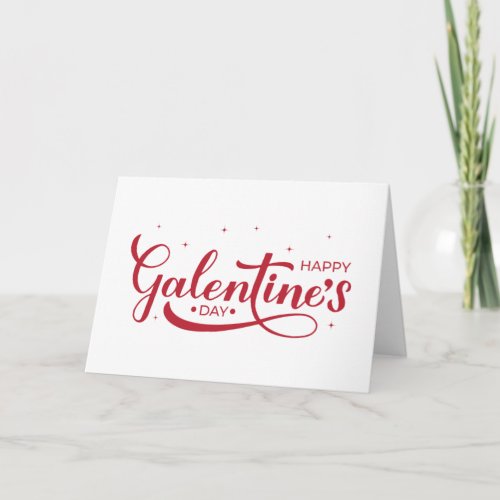 Happy Galentines Day calligraphy lettering Card