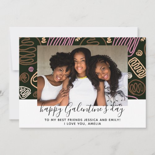 Happy Galentines Day Friend Photo  Holiday Card