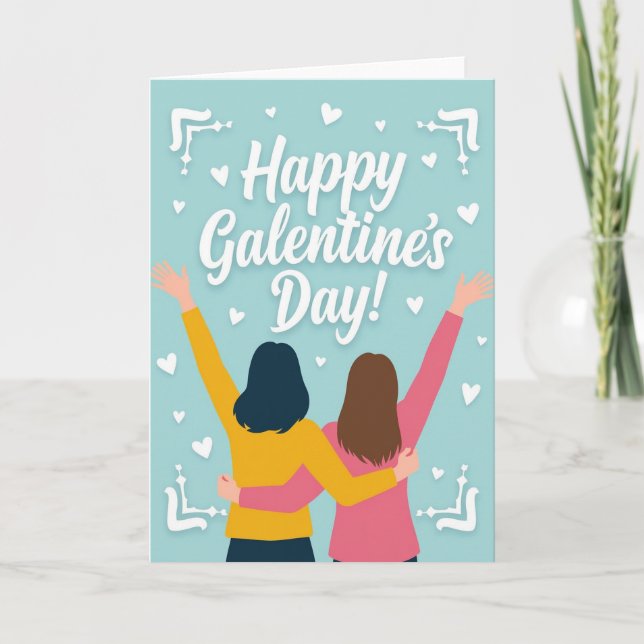 Happy Galentines Besties Card (Front)