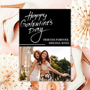 Happy Galentine's Day Black Girlfriends Photo Holiday Card