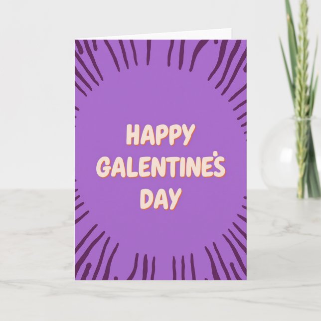 Happy Galentines Day Burst Card (Front)